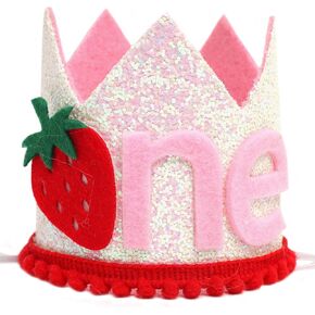 Strawberry Birthday hat