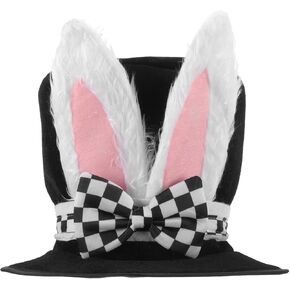 Easter Bunny Top Hat, Rabbit Topper Plush Hat, Easter Bunny Costume Hat, Rabbit Ears Costume, Bunny Dress Up Accessory, Easter Party Supplies