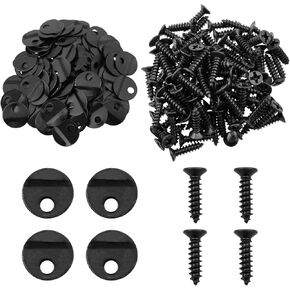 100 Metal Round Press Black + 100 Screws Picture Frame Backing Clips Picture Frame Clips to Hold Picture in Frame for Hanging Pictures Poster 100 Set