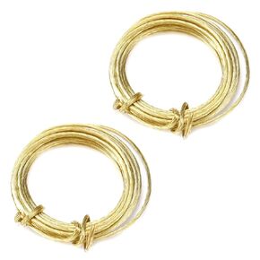Picture Hanging Brass Wire, Bare Copper Wire, 8.2feet 20 Strands of Solid Copper Wire (2 Packs-Gold)
