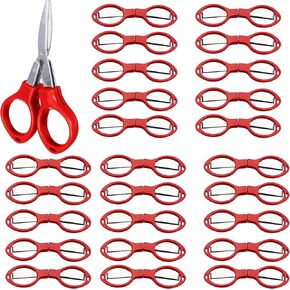 30 PCS MINI Travel Filed Scissors ، مقص محمول ، مقص صغير قابل للطي ، مقص صغير قابل للطي (أحمر)