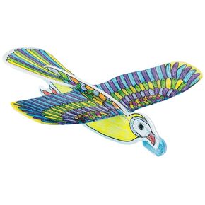 S&S Worldwide Foam Bird Gliders - حزمة من 60 - سهلة التلوين - 5-7/8 "L ، 8" جناح - متعة للطيران!