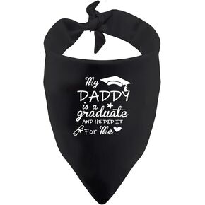 قطعة واحدة من Dog Bandana إعلان التخرج هدية والدي هو خريج وفعل ذلك من أجلي تخرج باندانا من أجل الكلب (أبي هو خريج أسود)