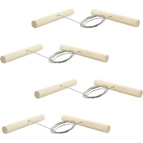 Kemcatui 4pcs قاطعات الطين الأسلاك ، سلك الفولاذ الفولاذ من السيراميك مع مقبض خشبي ، أداة قطع الفخار لقطع الصلصال ، نحت ، نحت