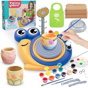 Nischa Pottery Wheel for Kids - مجموعات الفنون والحرف مع مستلزمات الرسم للمبتدئين - هدايا عيد الميلاد الإبداعية للفتيات والفتيان 6 7 8 9 10 11 12 13+