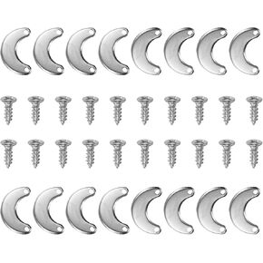 HARFINGTON 50Pcs Picture Frame Backing Hardware Clips with 50Pcs Screws Turn Button Fasteners Set Picture Turn Backing Clips for Craft Hanging Pictures Drawing, Silver