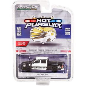 2017 RAM 1500 SSV 4x4 Pickup Truck with Cover White and Black Milford Department (Michigan) 1/64 Diecast Model Car by Greenlight 42980 E ، Usisex