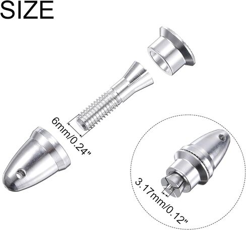 Meccanixity RC Plane Airplane Propeller Adapter ، فتحة 3.17 مم ومحول محول محور محور محور 6 ملم لوحدات تحكم سرعة محرك بدون فرش in Kuwait