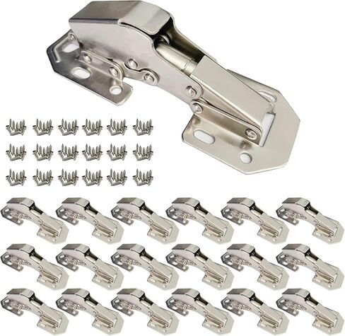 12-Pack Soft Close Hidden Hinges for Cabinet Doors, Slow Close Frameless Cabinet Hinges Concealed Surface Mount Hinges in Saudi Arabia