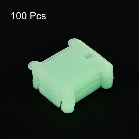 PATIKIL Plastic Floss Bobbins, 100 Pack Thread Cards Cross Cotton for Craft DIY Sewing Storage Case Embroidery, Green in Saudi Arabia