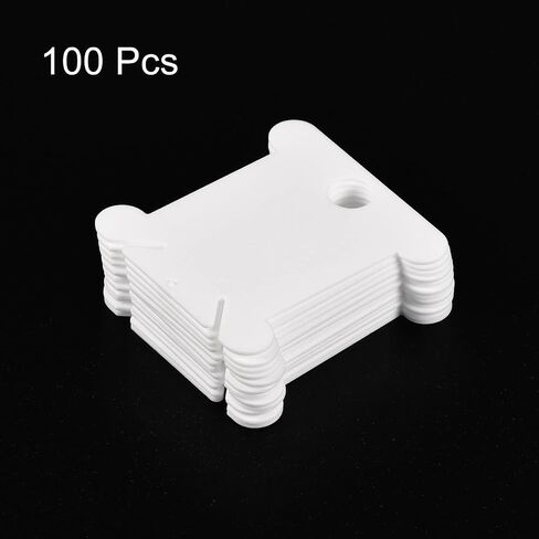 PATIKIL Plastic Floss Bobbins, 100 Pack Thread Cards Cross Cotton for Craft DIY Sewing Storage Case Embroidery, Green in Saudi Arabia