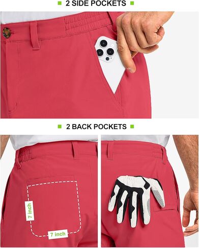 33,000ft Men's Golf Shorts 9" Dry Fit Stretch Golf Short UPF 50+ Lightweight Flat Front Golf Shorts with Pockets in Kuwait
