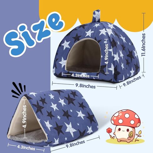 Guinea Pig Hideout Rabbit Bed with Tunnel, 2-Pack Cozy Guinea Pig Toys for Hamsters, Rabbits, Ferrets & Small Animals in Saudi Arabia