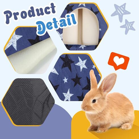 Guinea Pig Hideout Rabbit Bed with Tunnel, 2-Pack Cozy Guinea Pig Toys for Hamsters, Rabbits, Ferrets & Small Animals in Saudi Arabia
