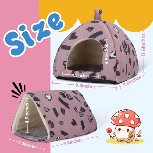 Guinea Pig Hideout Rabbit Bed with Tunnel, 2-Pack Cozy Guinea Pig Toys for Hamsters, Rabbits, Ferrets & Small Animals in Saudi Arabia
