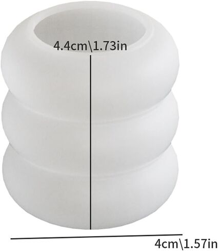 3 Pack Round Cylinder Pillar Candle Silicone Wave Spiral Candle Mold - Silicone Resin Casting Molds for Candle & Resin & Soap Craft Supplies in Kuwait