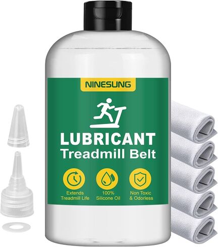 Silicone Treadmill Lubricant/Treadmill Lube, 4 Ounces Silicone Oil with Hard Application Tubes and Precision Screw Caps, Suitable for Nearly All Type of Treadmills (16 Ounces) in Saudi Arabia
