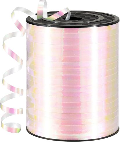 600 Yards Iridescent White Curling Ribbon 1/5 Inch Balloon String White Ribbon for Gift Wrapping, Wedding, Birthday, Art Crafts, Florists, Christmas in Kuwait