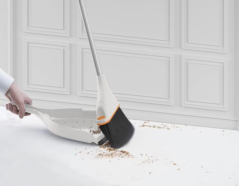 Superio Clip-On Dustpan - Heavy Duty Blue Plastic, Easy Grip Clip On Dust Pan with Rubber Edge, Detailed Sweeping Debris, Fits Standard Brooms Home & Commercial Dusting & Cleaning Tool (1) in Kuwait