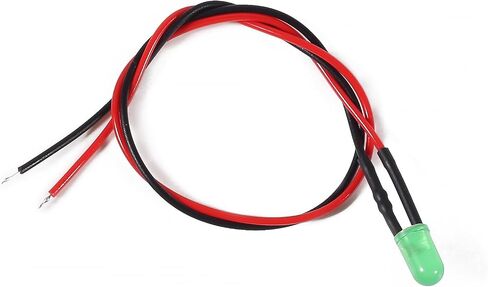 50pcs DC 12V 5mm LED Diodes Kit Diode Lamp Prewired Emitting Diodes with Holder for DIY Home Decoration (White) in Kuwait