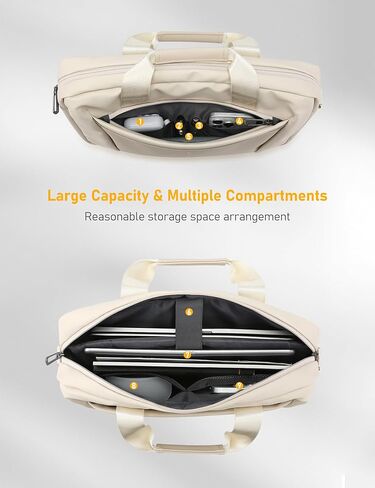 15-16.3 Inch Laptop Shoulder Bag Business Briefcase Water Resistant Computer Messenger Bags Compatible with MacBook Pro 16, MacBook Air 15 M4, HP, Dell, ASUS Notebook, Grey in Kuwait