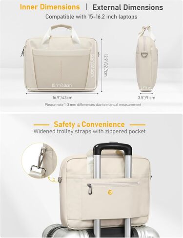 15-16.3 Inch Laptop Shoulder Bag Business Briefcase Water Resistant Computer Messenger Bags Compatible with MacBook Pro 16, MacBook Air 15 M4, HP, Dell, ASUS Notebook, Grey in Kuwait