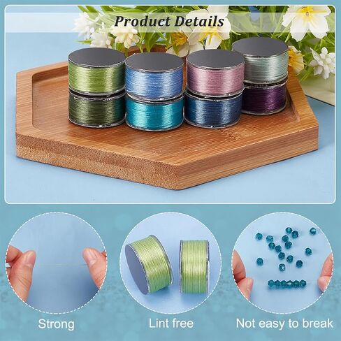 PH PandaHall 100 Yards 0.1mm Bracelet Strings Beading String Seed Bead Thread Sewing String Jewelry String for Leather Stitching Beading Jewelry Bracelets Necklace Making in Saudi Arabia