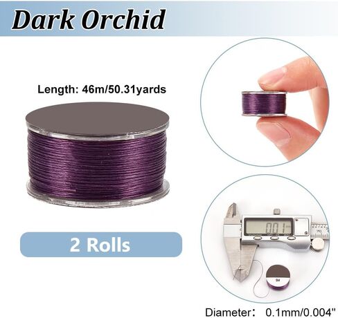 PH PandaHall 100 Yards 0.1mm Bracelet Strings Beading String Seed Bead Thread Sewing String Jewelry String for Leather Stitching Beading Jewelry Bracelets Necklace Making in Saudi Arabia