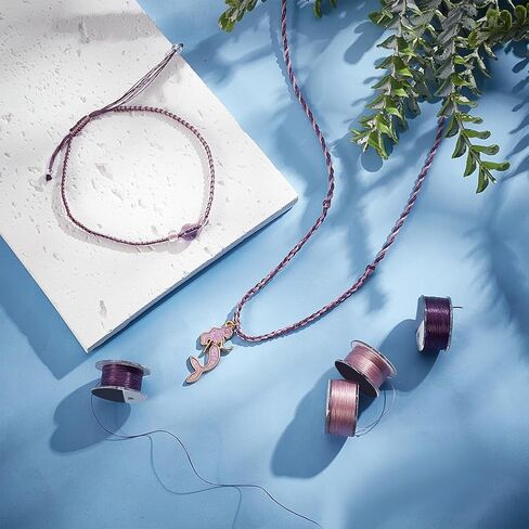 PH PandaHall 100 Yards 0.1mm Bracelet Strings Beading String Seed Bead Thread Sewing String Jewelry String for Leather Stitching Beading Jewelry Bracelets Necklace Making in Saudi Arabia