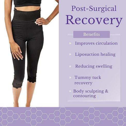 شورت ضاغط بعد الجراحة من ContourMD - منتصف الفخذ، شد البطن 4 بوصة (S4) in Kuwait