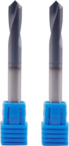 مثقاب نقط من الكربيد الصلب عالي الأداء من BestParts - مطلي بـ AlTiN، 90 درجة، 2 فلوت، قطر عرقوب 5/16 بوصة، طول الناي 13/16 بوصة، الطول الإجمالي 2-1/2 بوصة in Saudi Arabia