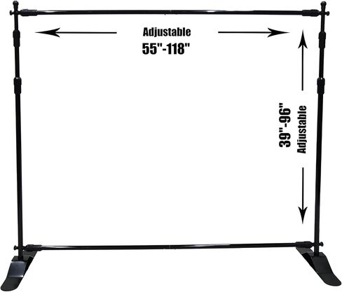 Sign Talk 10x8ft Telescopic Banner Stand Step and Repeat Adjustable Backdrop Wall Exhibitor Expanding Display Photographic Background Trade Show Photographic Back Ground in Saudi Arabia
