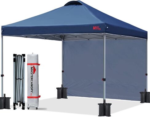 MASTERCANOPY Durable Pop-up Canopy Tent with 1 Sidewall (10'x10',Black) in Kuwait
