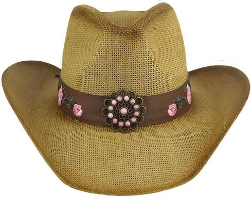 MINAKOLIFE Men's & Women's Western Style Cowboy/Cowgirl Straw Hat in Kuwait