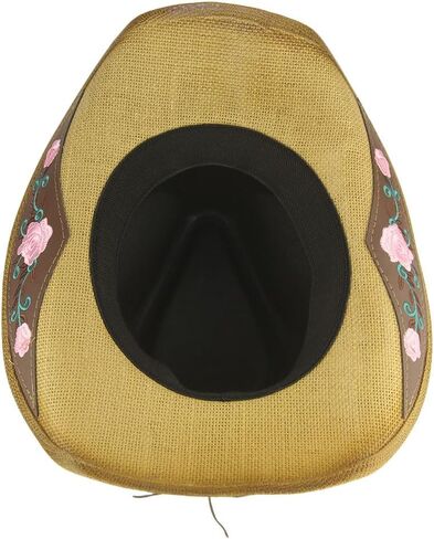 MINAKOLIFE Men's & Women's Western Style Cowboy/Cowgirl Straw Hat in Kuwait