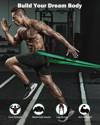 Resistance Bands Set, Pull Up Bands - Workout Bands, Eexercise Bands, Long Resistance Bands Set for Working Out, Fitness, Training, Physical Therapy for Men Women in Saudi Arabia