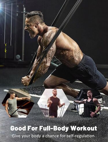 Resistance Bands Set, Pull Up Bands - Workout Bands, Eexercise Bands, Long Resistance Bands Set for Working Out, Fitness, Training, Physical Therapy for Men Women in Saudi Arabia