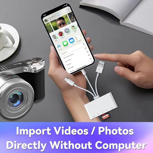 قارئ بطاقة SD USB C، قارئ بطاقة ذاكرة بفتحة مزدوجة لـ SD/Micro SD/SDHC/SDXC/MMC، محول بطاقة USB 3.0 عالي السرعة من النوع C إلى Micro SD متوافق مع MacBook Pro/Air، Chromebook، Android Galaxy in Kuwait