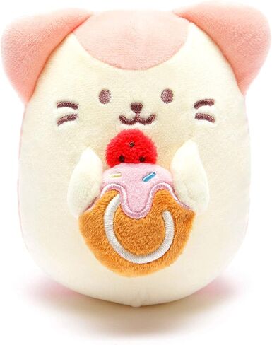 Anirollz Stuffed Animal Plush Toy – 3.5" Small Fabric Squishy Ball Doll | Soft, Warm, Cute, Comfort, Safe | Birthday Pillow with Kawaii Chick with Hamburger Chickiroll in Kuwait