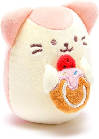 Anirollz Stuffed Animal Plush Toy – 3.5" Small Fabric Squishy Ball Doll | Soft, Warm, Cute, Comfort, Safe | Birthday Pillow with Kawaii Chick with Hamburger Chickiroll in Kuwait
