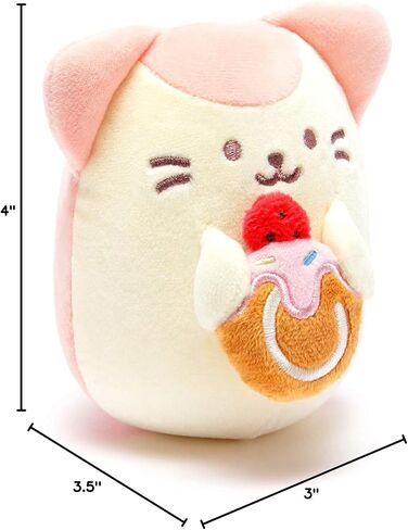 Anirollz Stuffed Animal Plush Toy – 3.5" Small Fabric Squishy Ball Doll | Soft, Warm, Cute, Comfort, Safe | Birthday Pillow with Kawaii Chick with Hamburger Chickiroll in Kuwait