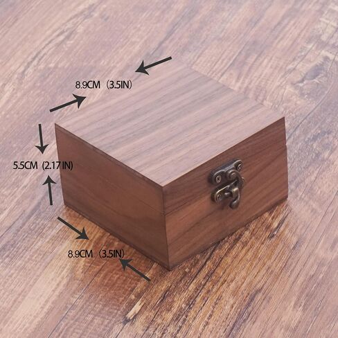 Walnut Wood Box for Crafts, Jewelry Box and watch box Wooden Keepsake Box Gift (Walnut) in Kuwait