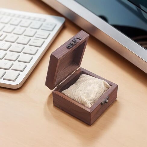 Walnut Wood Box for Crafts, Jewelry Box and watch box Wooden Keepsake Box Gift (Walnut) in Kuwait