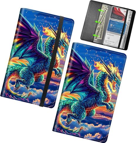 Business Card Organizer, 240 Cards Business Cards Holder Book, PU Leather Credit Card Binder Professional Business Name Card Holder with Elastic Closure for Women Men, Four Birds Flowers in Kuwait