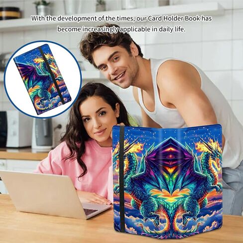 Business Card Organizer, 240 Cards Business Cards Holder Book, PU Leather Credit Card Binder Professional Business Name Card Holder with Elastic Closure for Women Men, Four Birds Flowers in Kuwait