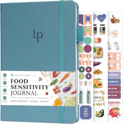 Legend Food Sensitivity Journal – Daily Elimination Diet & Health Diary with Symptom Tracker – Book Log for Low Fodmap, Diabetic, Ibs (Aquamarine) in Kuwait
