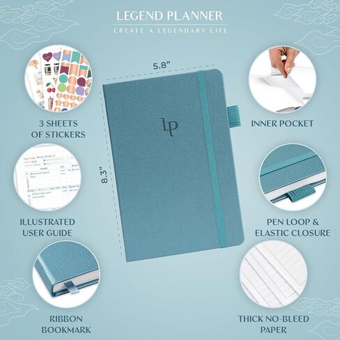 Legend Food Sensitivity Journal – Daily Elimination Diet & Health Diary with Symptom Tracker – Book Log for Low Fodmap, Diabetic, Ibs (Aquamarine) in Kuwait