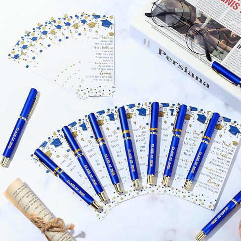 Spakon 50 Set Class of 2025 التخرج هدايا GEL GEL INK PEN مع بطاقات المعايدة في نهاية العام ، توقيع حفلات التخرج للطلاب من المعلم (الأخضر) in Saudi Arabia