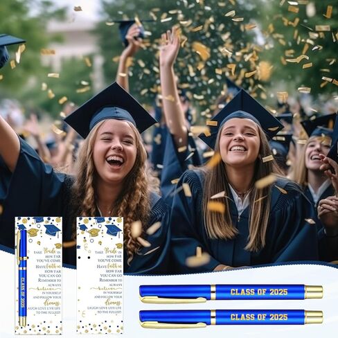 Spakon 50 Set Class of 2025 التخرج هدايا GEL GEL INK PEN مع بطاقات المعايدة في نهاية العام ، توقيع حفلات التخرج للطلاب من المعلم (الأخضر) in Saudi Arabia