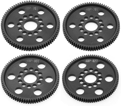 48P High-Precision Machined POM Spur Gear Set (76T 78T 80T 82T) - Ultra-Smooth Silent Lightweight Spur Gear for 3RACING Sakura RC Drift/Touring 1/10 Cars in Saudi Arabia